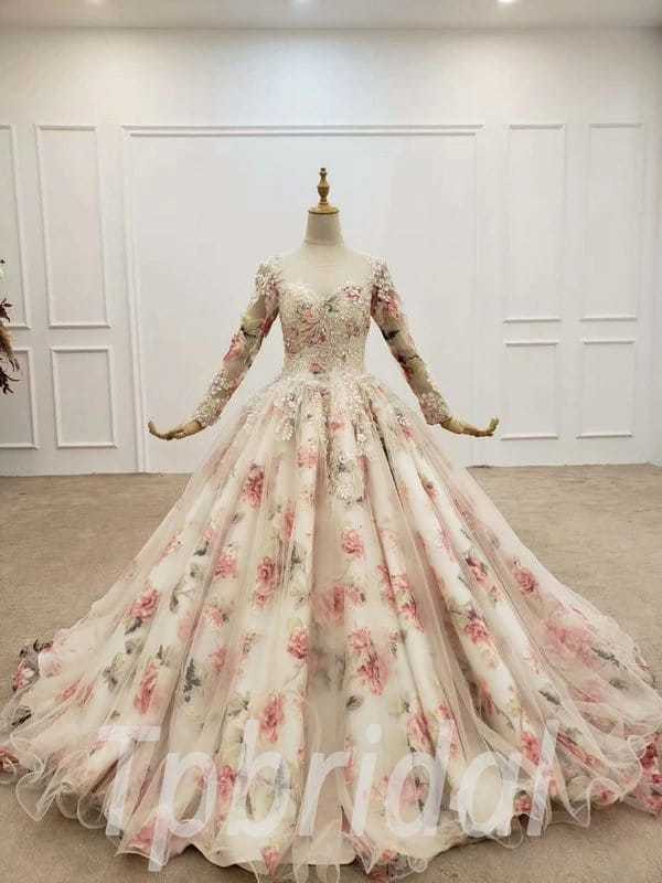floral wedding dress 729-008