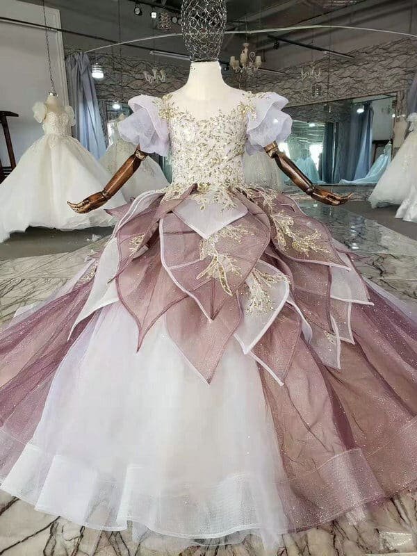 color flower girl dress 1043-002