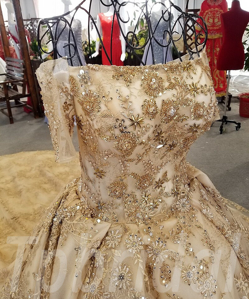 gold wedding dress-tp0036-14