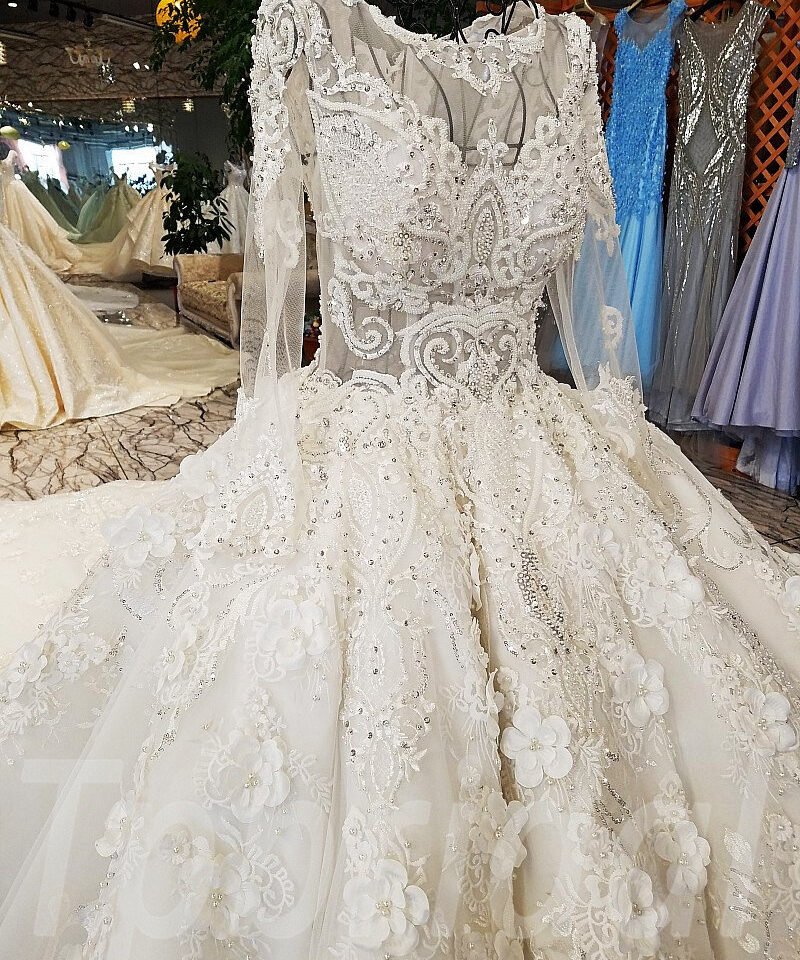 long sleeve bridal dress-tp0038-04