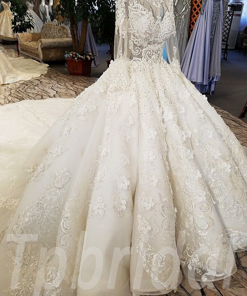 long sleeve bridal dress-tp0038-06