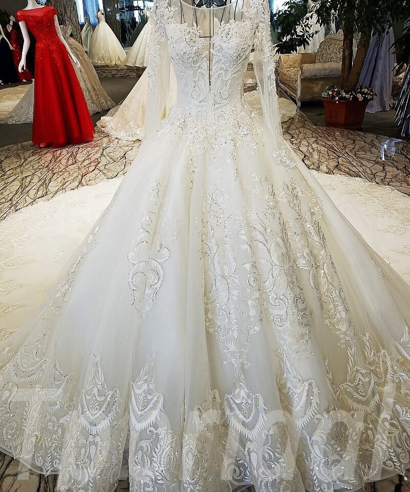 long sleeve bridal gown-tp0039-06
