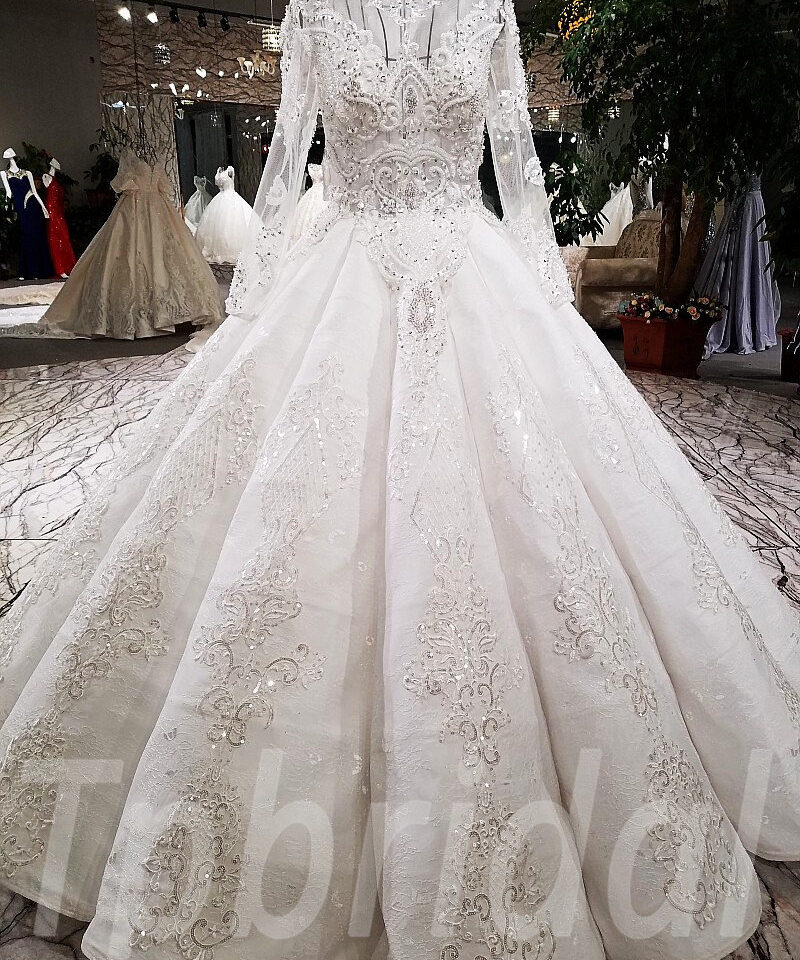 white bridal dress-tp0042-05