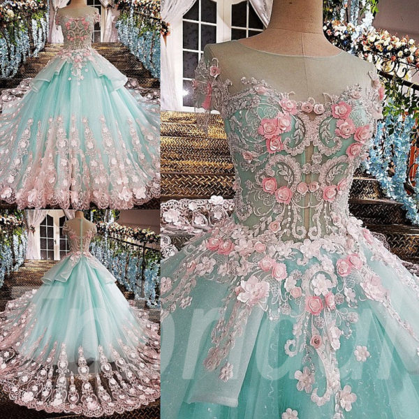 Light Blue Prom Dress A-Line Princess Evening Gown Online