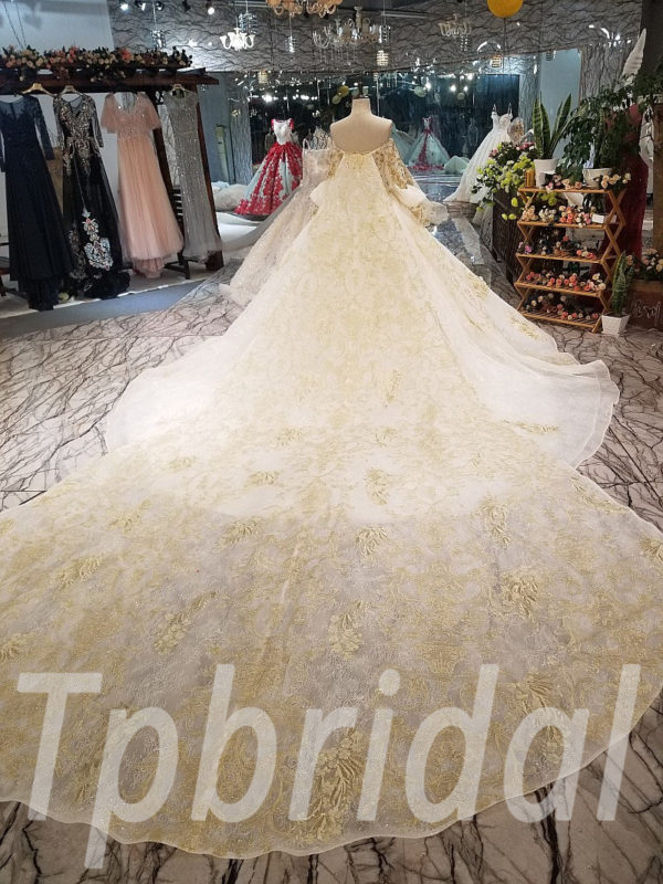 Gold Wedding Dresses Online Shopping Gorgeous Bridal Gown Sale • Tpbridal