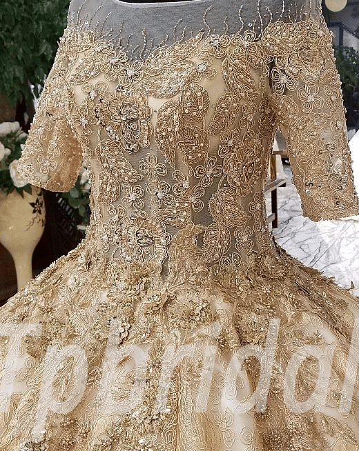 gold cocktail dress for wedding
