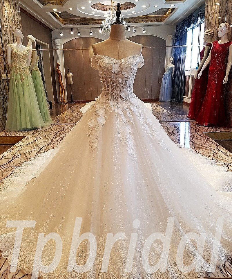 long train wedding dress 268-05