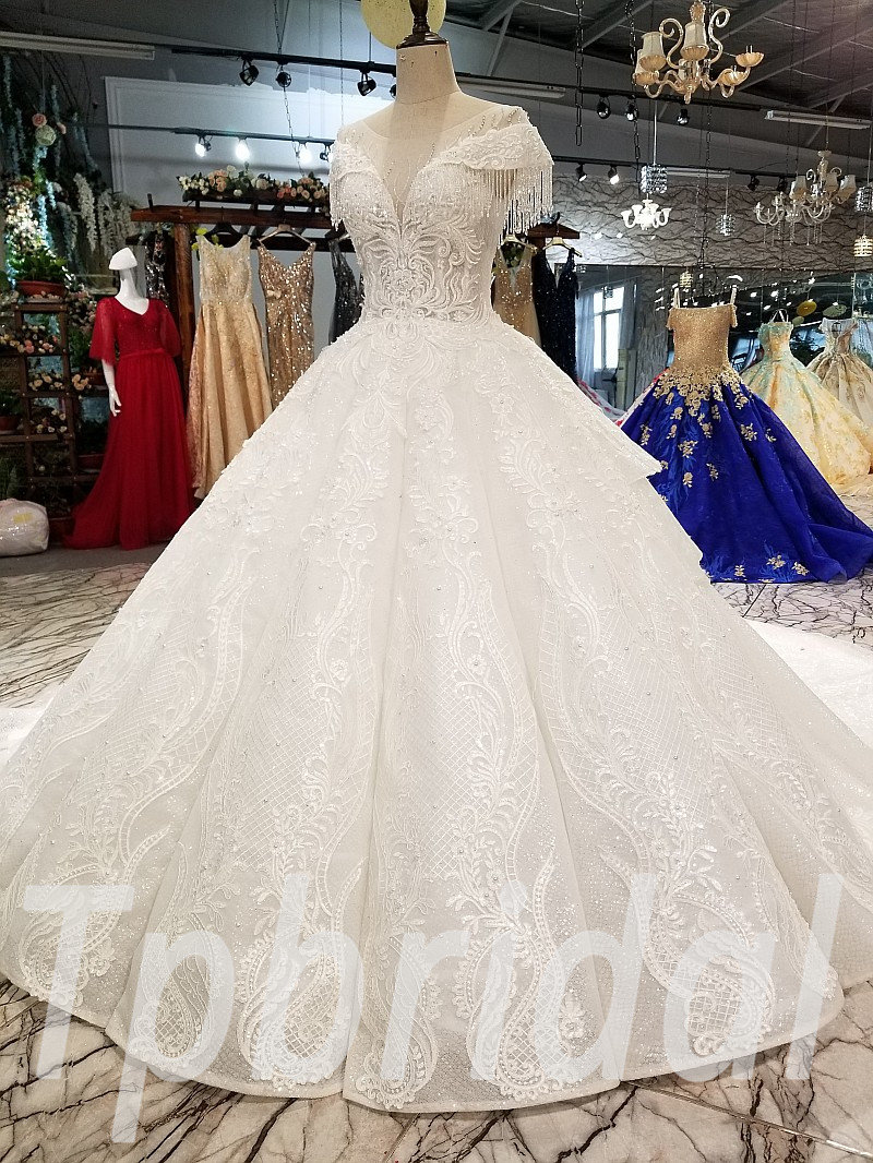 Luxury Ball Gown Wedding Dress Lace Bridal Dress Sale