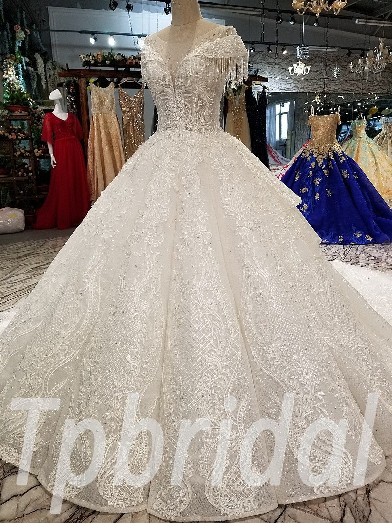 Luxury Ball Gown Wedding Dress Lace Bridal Dress Sale