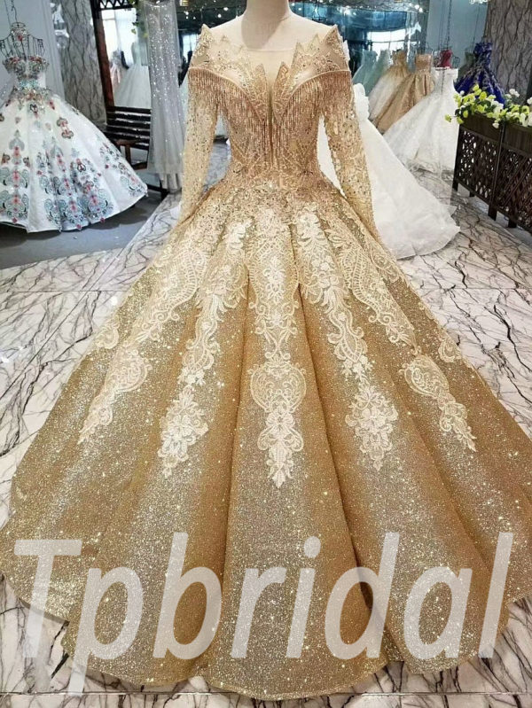 gold wedding dress for sale