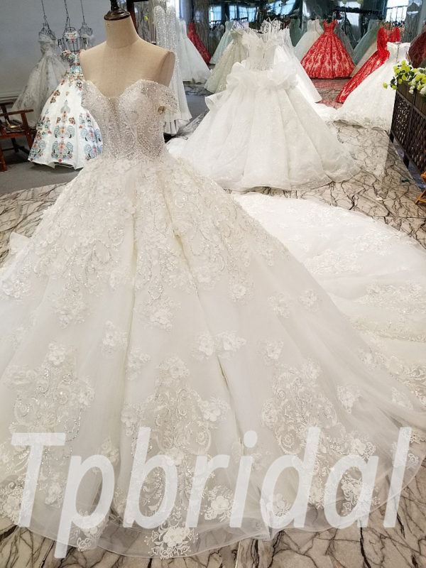 Crystal Ball Gown Wedding Dress Custom Made Haute Couture