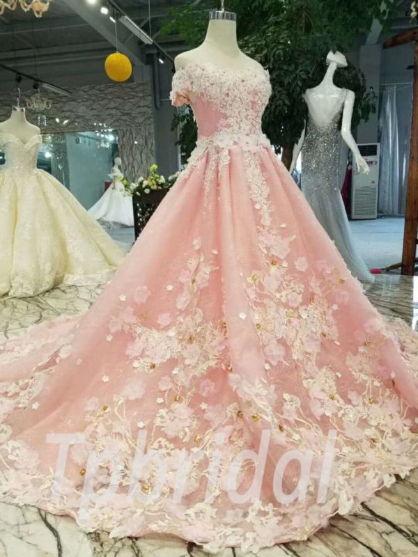 Haute Couture Quinceanera Dress Pink Prom Wedding Dress