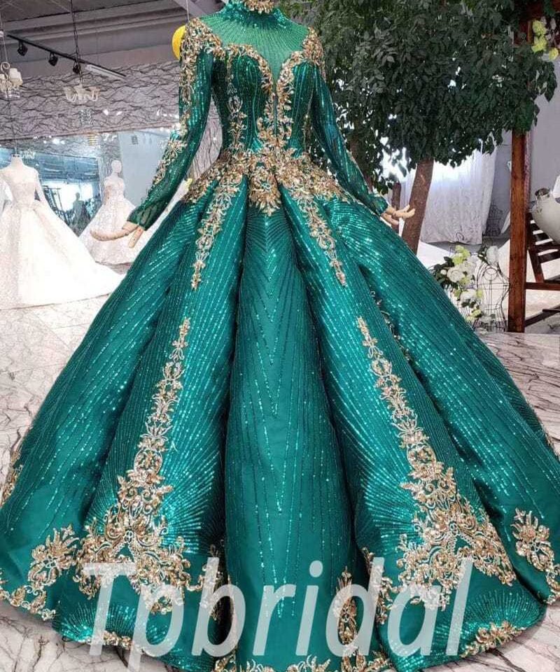 dark green prom dress 521-01