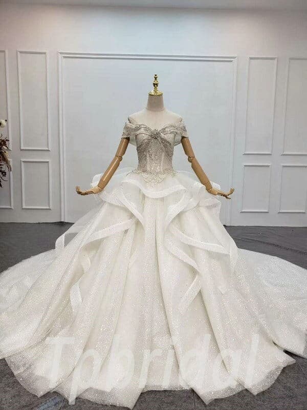 plus size sparkle wedding dress