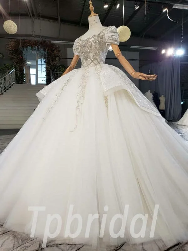 princess ball gown wedding dress with bling 835-002