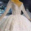 ball gown long sleeve wedding dress 991-002