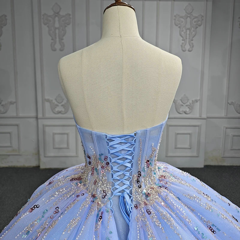 Blue Color Wedding Dress Sweetheart Quinceanera Dress