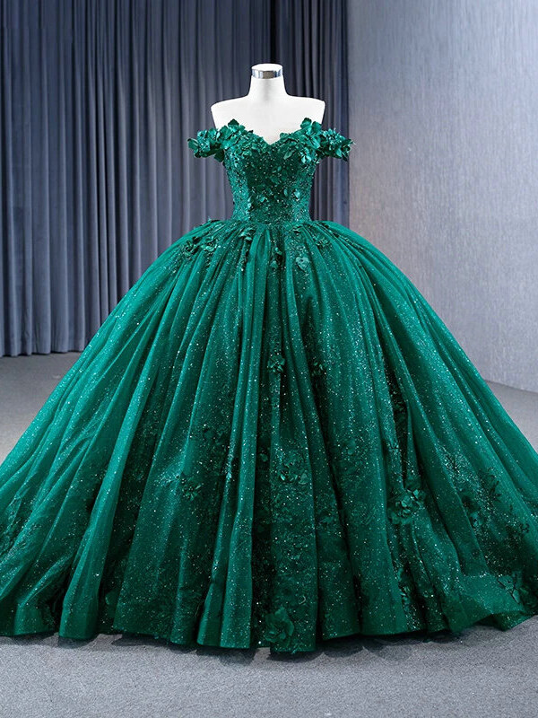 Green quinceanera dresses gorgeous hand made birthday dress for girls