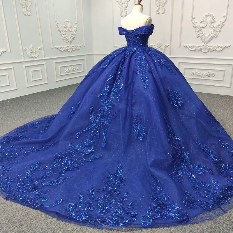 Dark Blue Wedding Dress Princess Quinceanera Dress