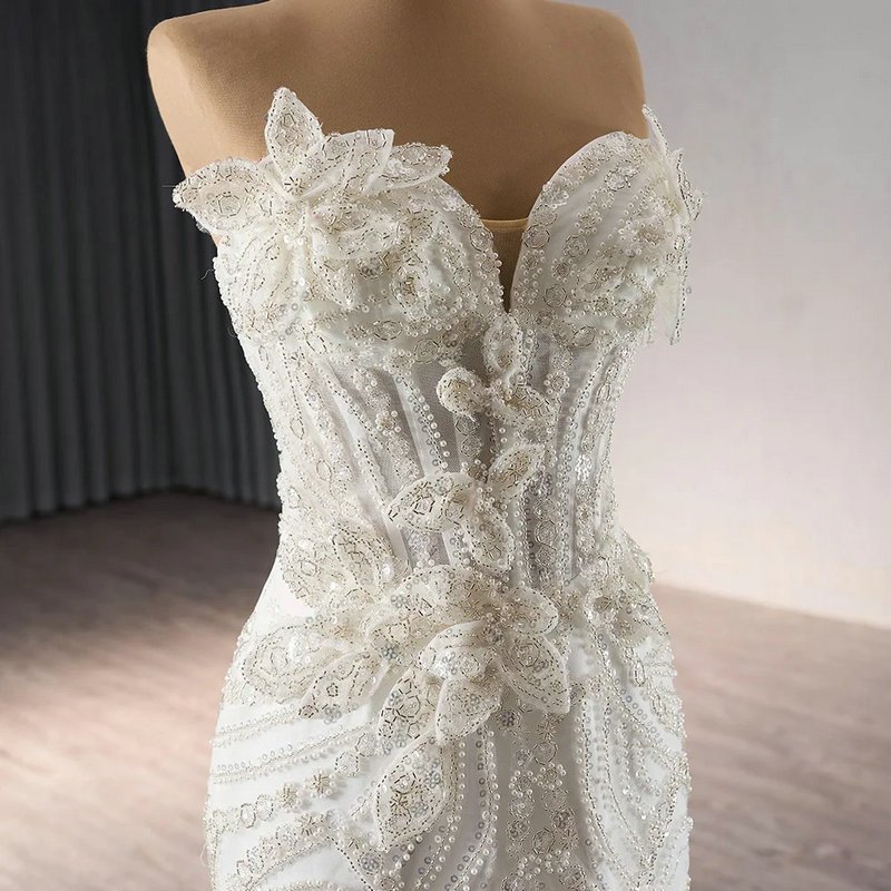 beaded mermaid wedding gown 1630-04