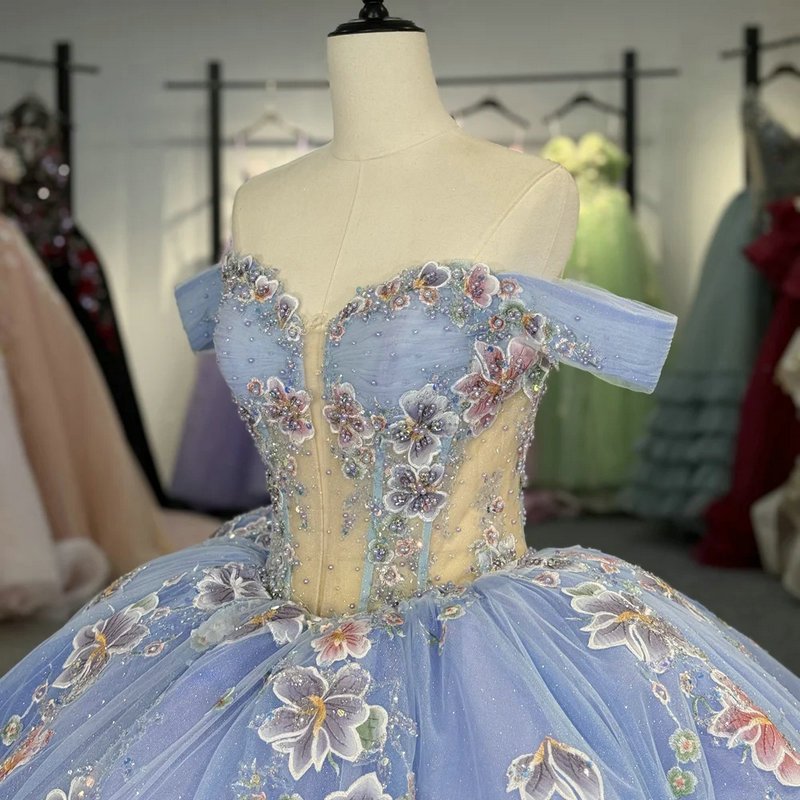 blue quinceanera dresses 163404