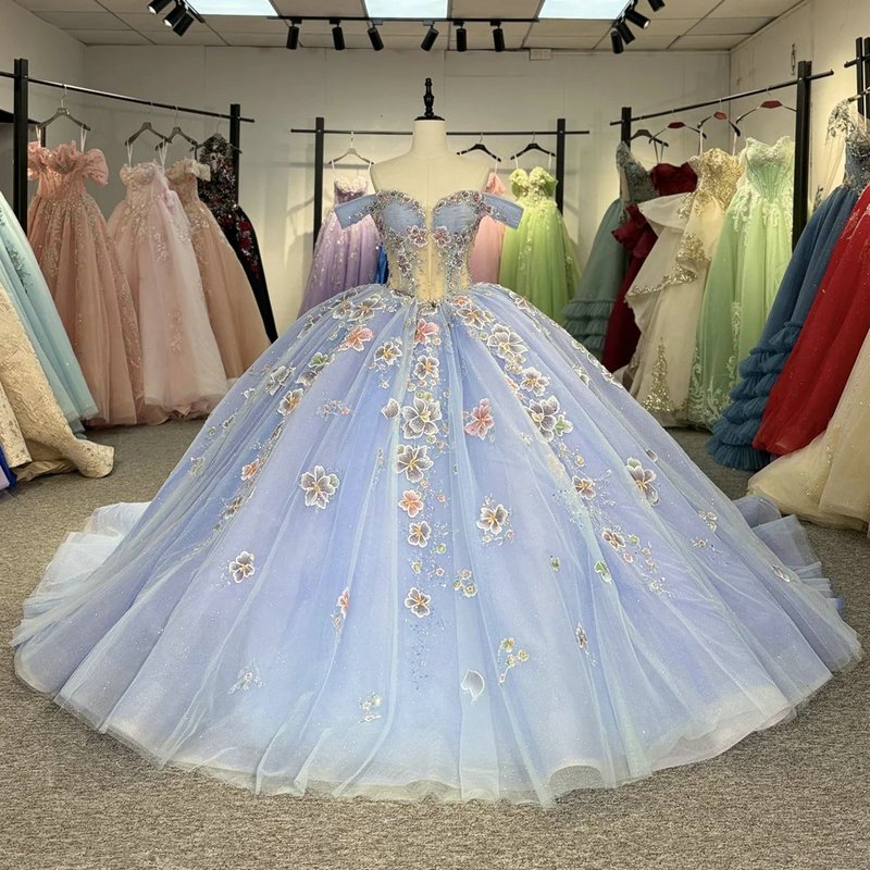 blue quinceanera dresses 163406