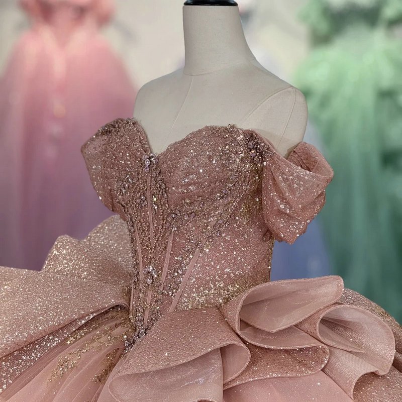 dusty pink wedding dress 163304