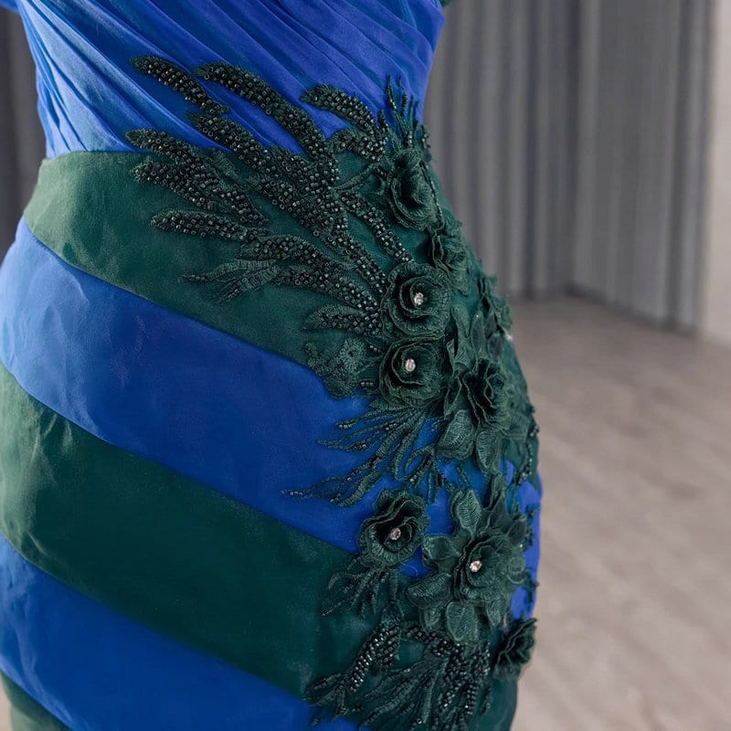 blue and green prom dress 1651-2
