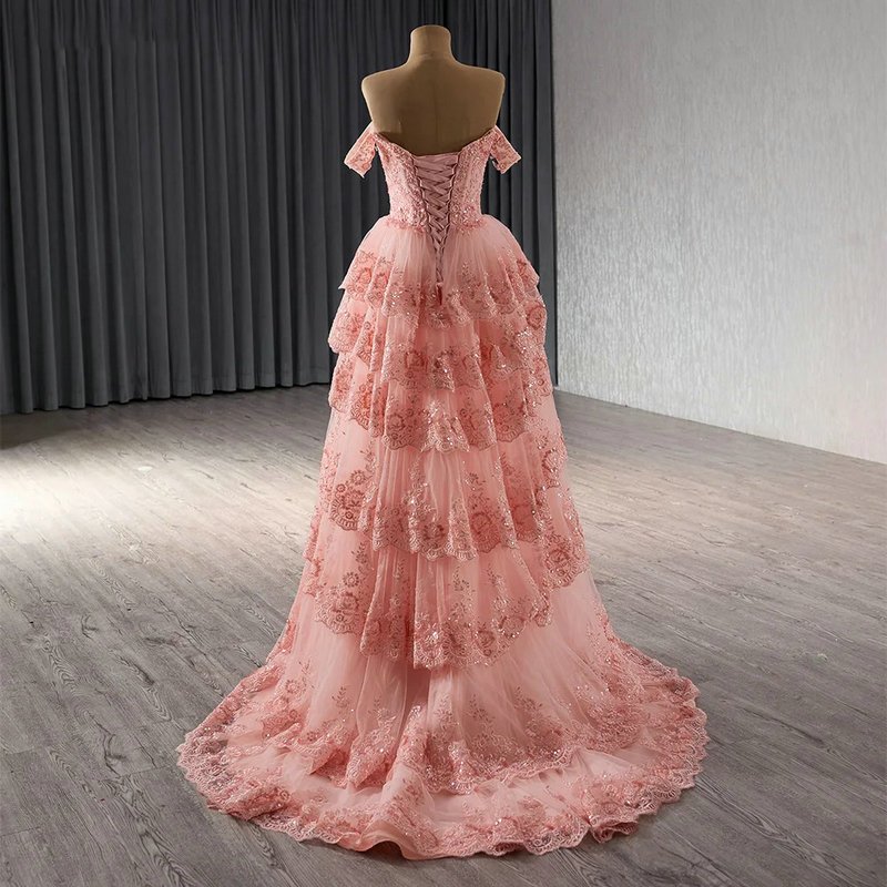 dusty pink evening dress 1669-5