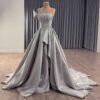 grey wedding guest dress 1643-4