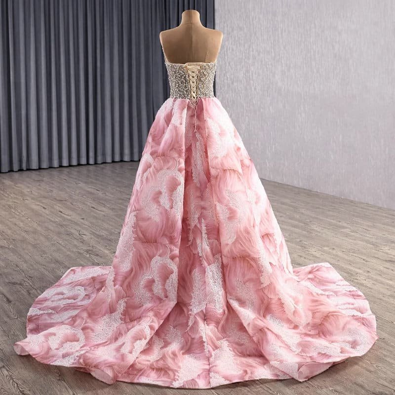 pink evening dress 1641-2