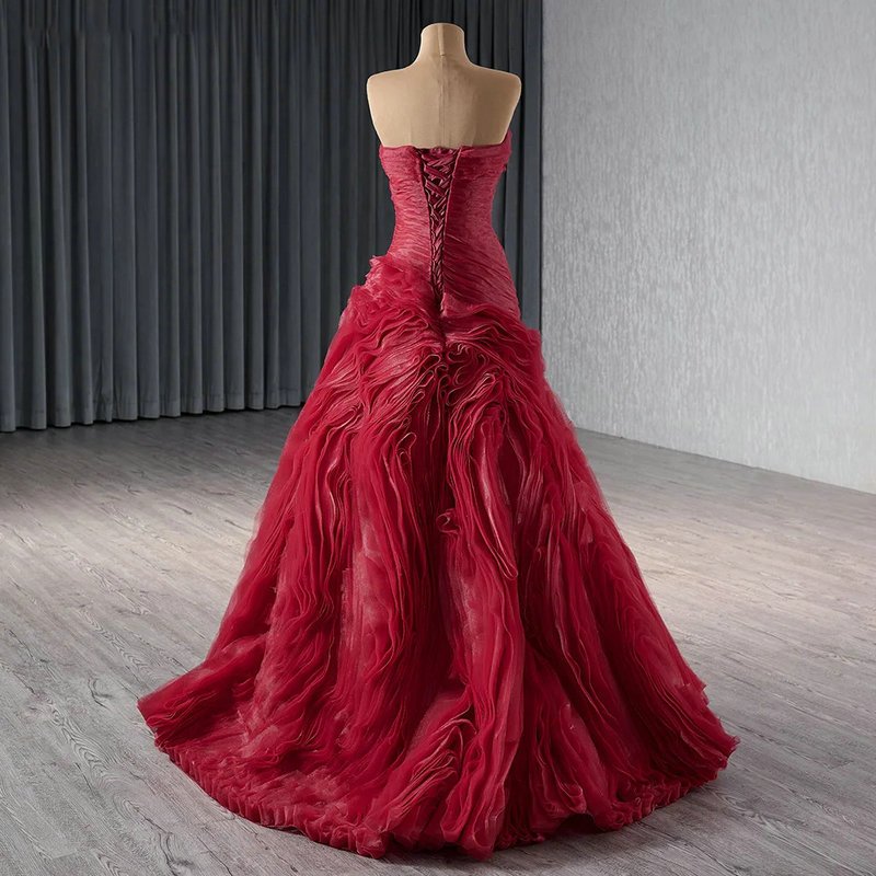 red mermaid prom dress 1674-1