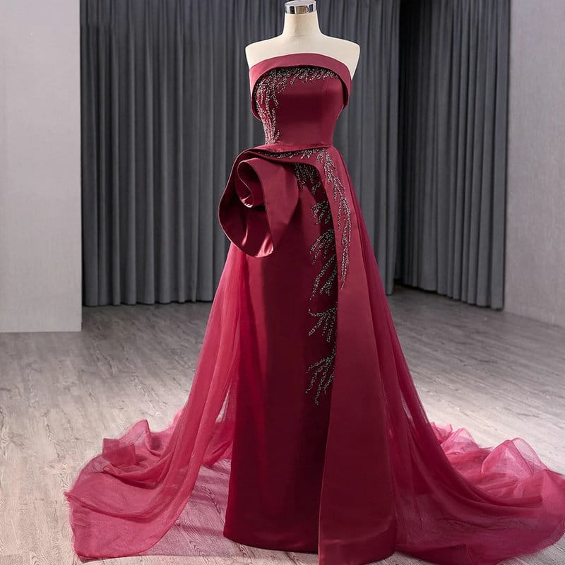 red mother of the bride dress 1684-02