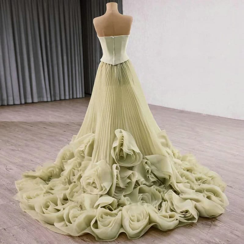 sage green evening gown 1653-6