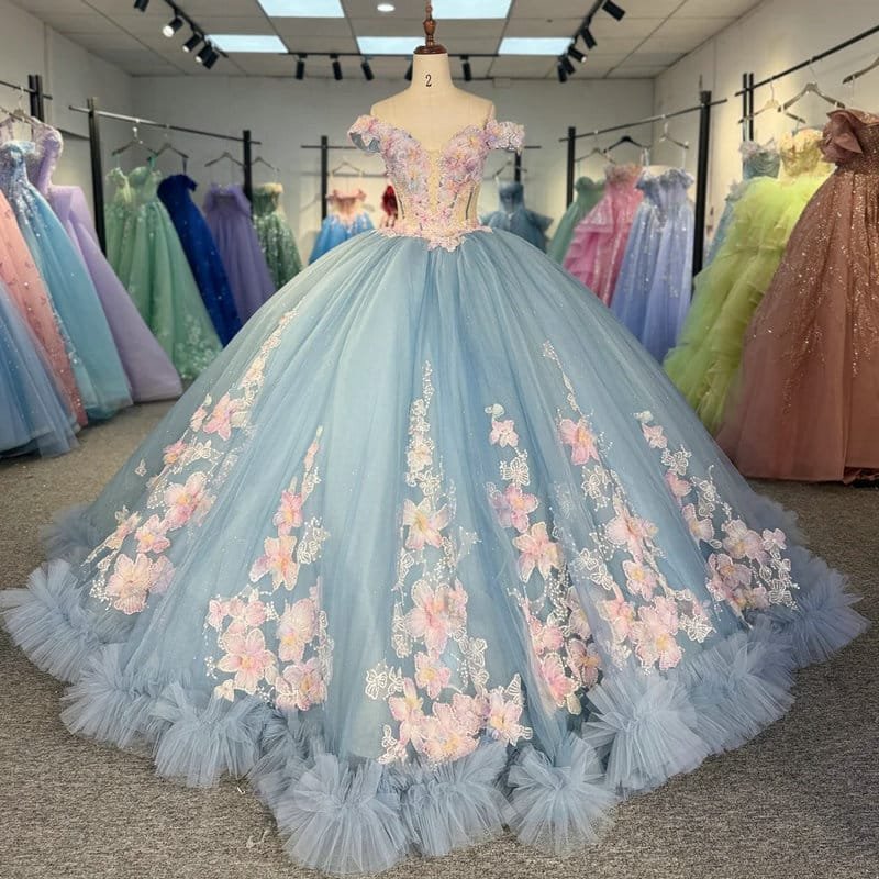 blue and pink quinceanera dresses 1690-06