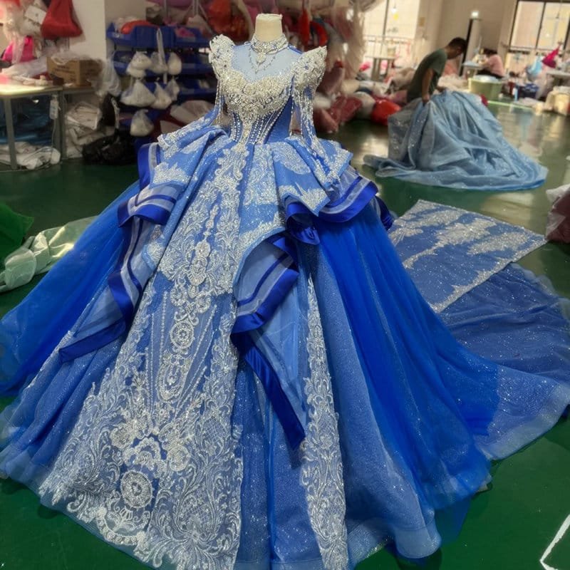 blue wedding gown 1710-04