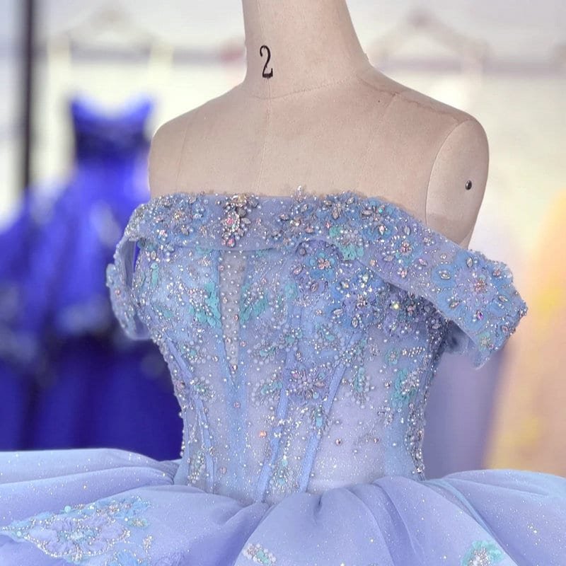 purple blue quinceanera dresses 1713-04